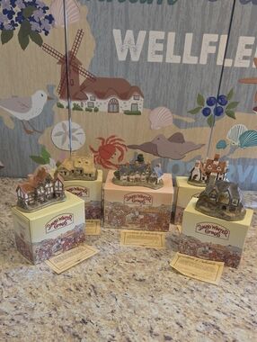 Vintage David Winter "Heart Of England" Cottages Set Of 5 IOB COA SIGNED